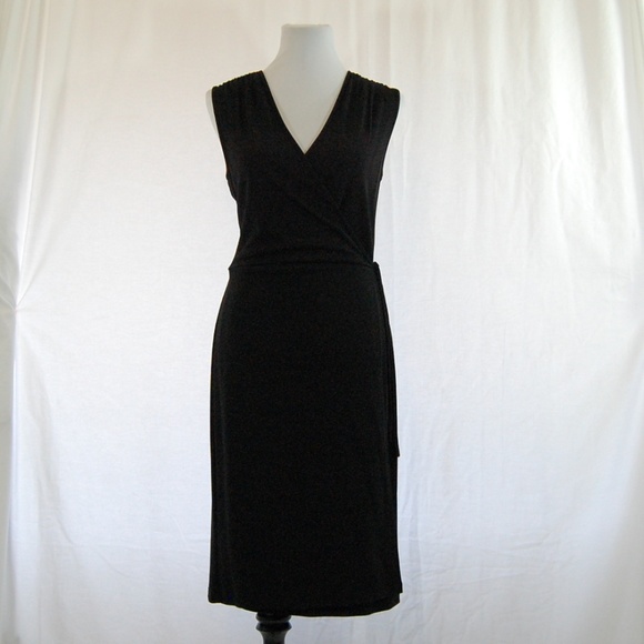 LOFT Dresses & Skirts - Ann Taylor LOFT: Black Sleeveless Wrap Dress
